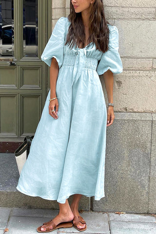 Tie-Front Midi Dress