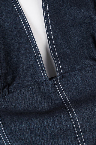 Halter Neck Denim Dress