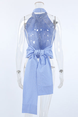 Halter Striped Tank Top