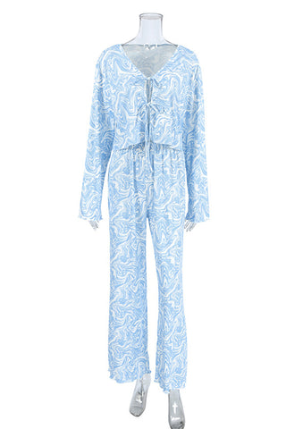 Tie-Front Two-Piece Lounge Set