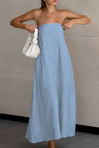 Strapless A-Line Casual Dress