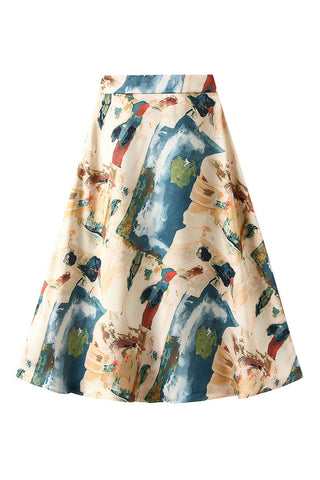 Floral A-Line Casual Skirt