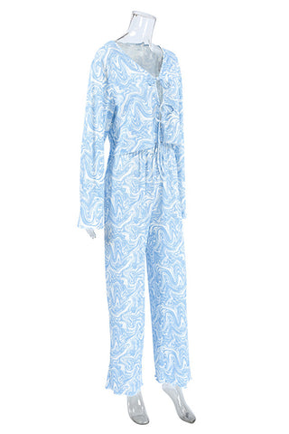 Tie-Front Two-Piece Lounge Set