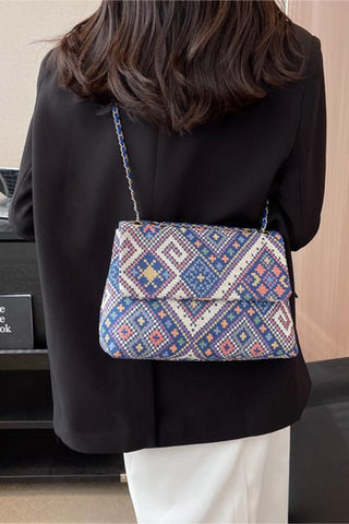 Chic Woven Chain Strap Bag
