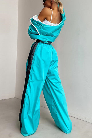 Chic Two-Piece Pants Set with Stripe Detail