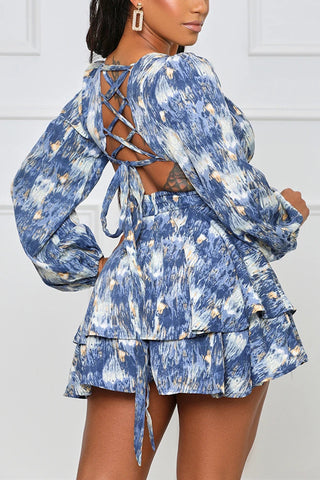 Cut-Out Pattern Mini Dress