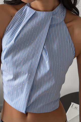 Halter Striped Tank Top