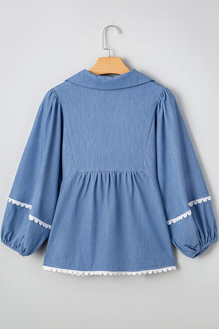Puff Sleeve Babydoll Blouse