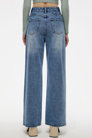 High Waist Straight Jeans