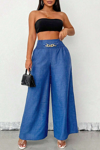 Chain Detail Bandeau Top and Pants Set