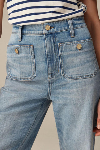 High-Waist Straight-Leg Jeans
