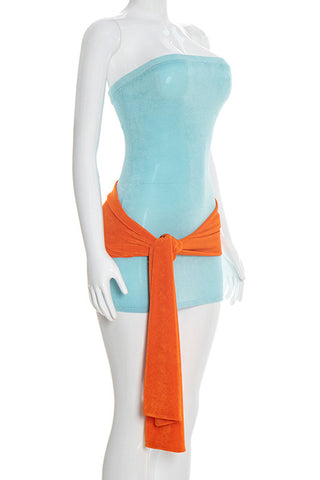 Strapless Bodycon Casual Dress