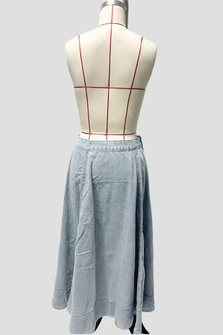 Off-Shoulder Maxi Skirt