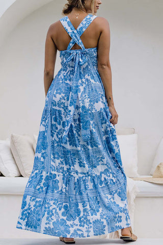 Floral Sleeveless Maxi Dress