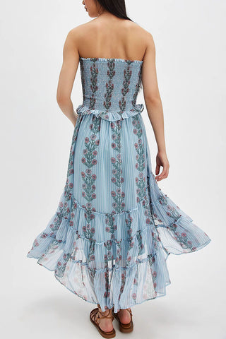 Tiered Floral Midi Dress