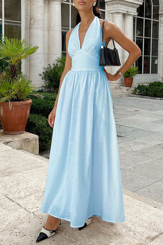 Halter Midi Casual Dress