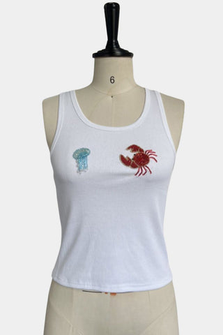 Starfish Embellished Tank Top