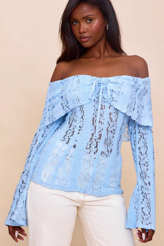 Off-Shoulder Lace Blouse