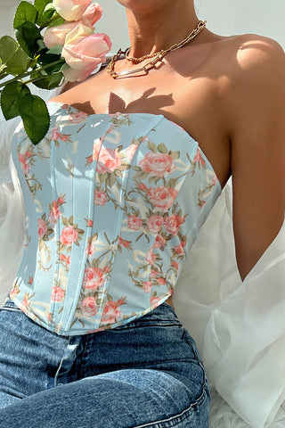 Floral Bustier Tank Top