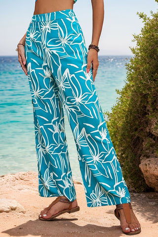 Floral Wide-Leg Pants
