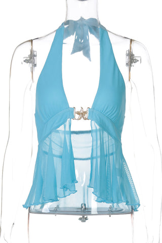 Halter Sheer Layered Camisole