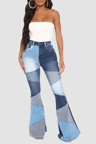 Patchwork Flare Jeans