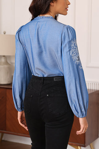 Long Sleeve Lace Blouse