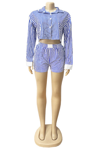 Striped Two-Piece Short Set