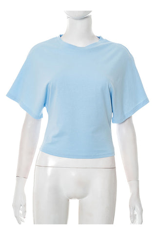 Ruched Waist Short Sleeve Top