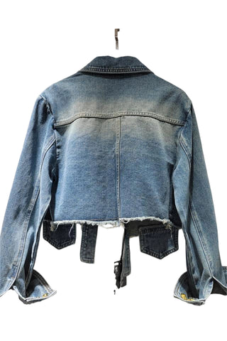 Fringe Embellished Denim Jacket