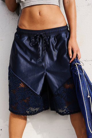 Lace-Trim Casual Shorts