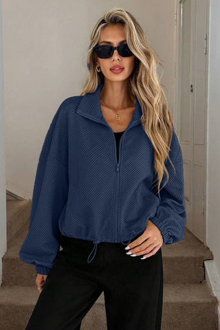 Zip-Up Textured Jacket