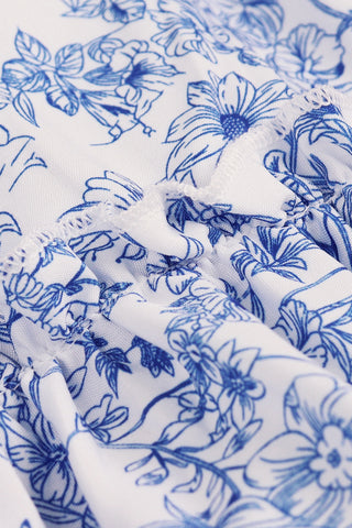 Floral Halter Sundress with Keyhole Accent