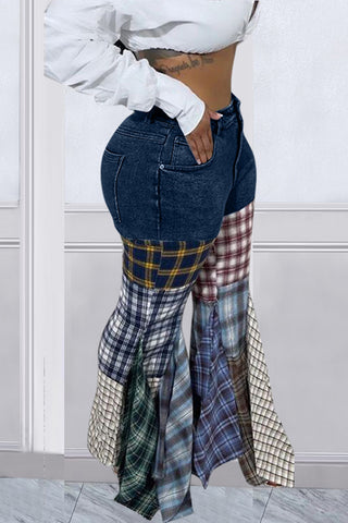 Patchwork Flare Jeans