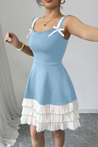 Sleeveless Tiered Flare Dress