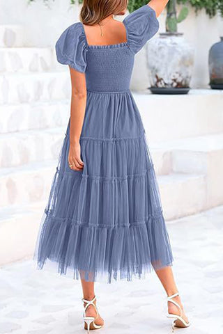 Elegant Puff Sleeve Dress