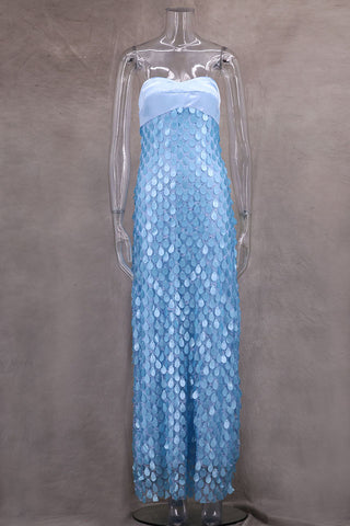 Strapless Maxi Evening Dress