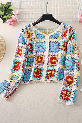 Crochet Pattern Button-Up Blouse