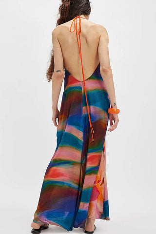 Halter Maxi Casual Dress