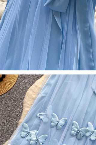 Butterfly Embellished Sleeveless Dress