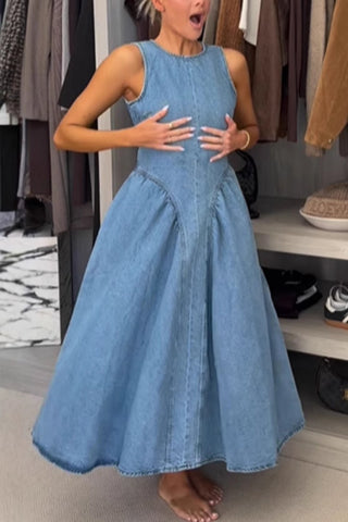 Sleeveless Denim Dress