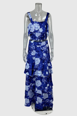 Elegant Floral Skirt Set
