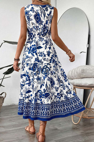 Floral V-Neck Casual Dress