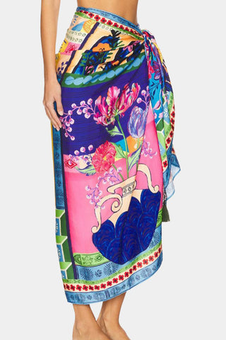 Floral Print Tie-Waist Skirt