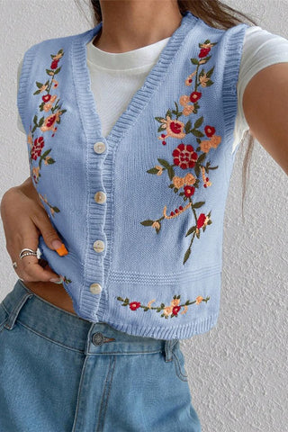 Floral Sweater Vest