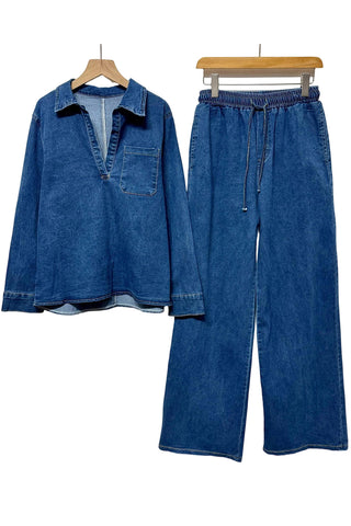 Classic Denim Pants Set