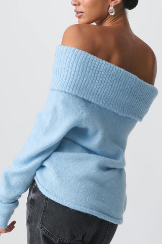 Off-Shoulder Knit Sweater