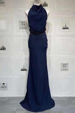 Elegant Draped Evening Gown