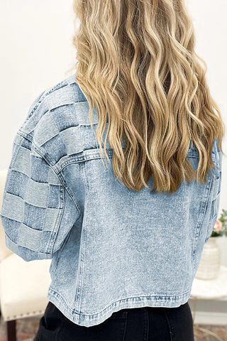 Casual Checker Denim Jacket