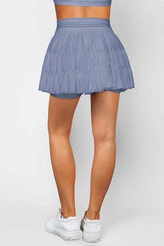 Pleated High Waist Mini Skirt